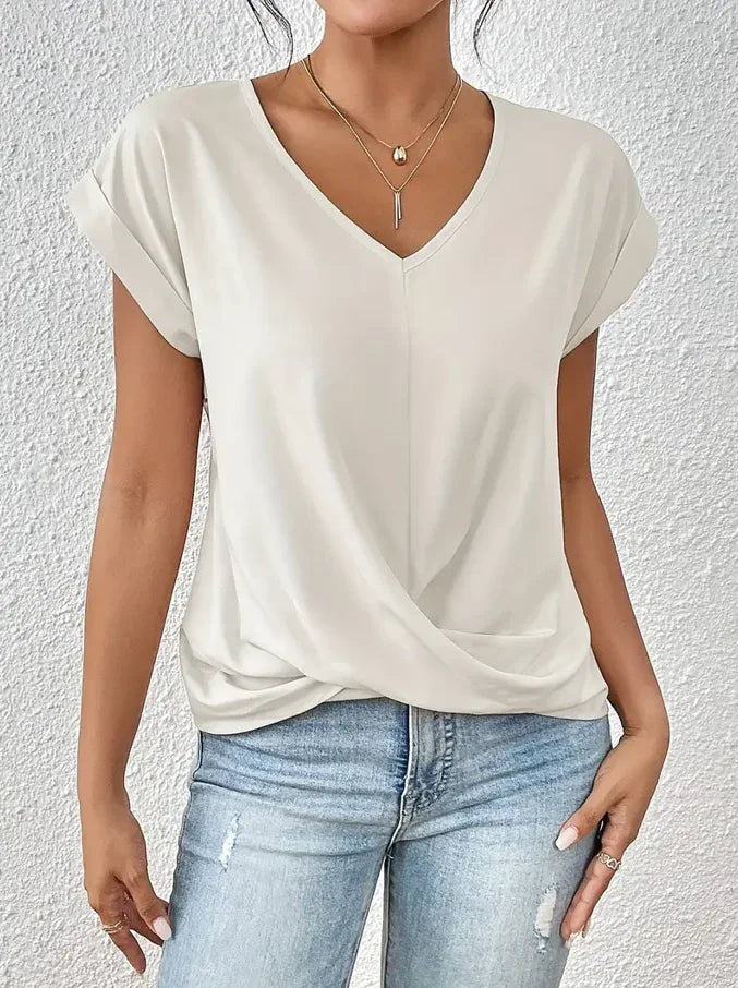 BELLE™ | The Stylish V-Neck Top - MABEL LONDON