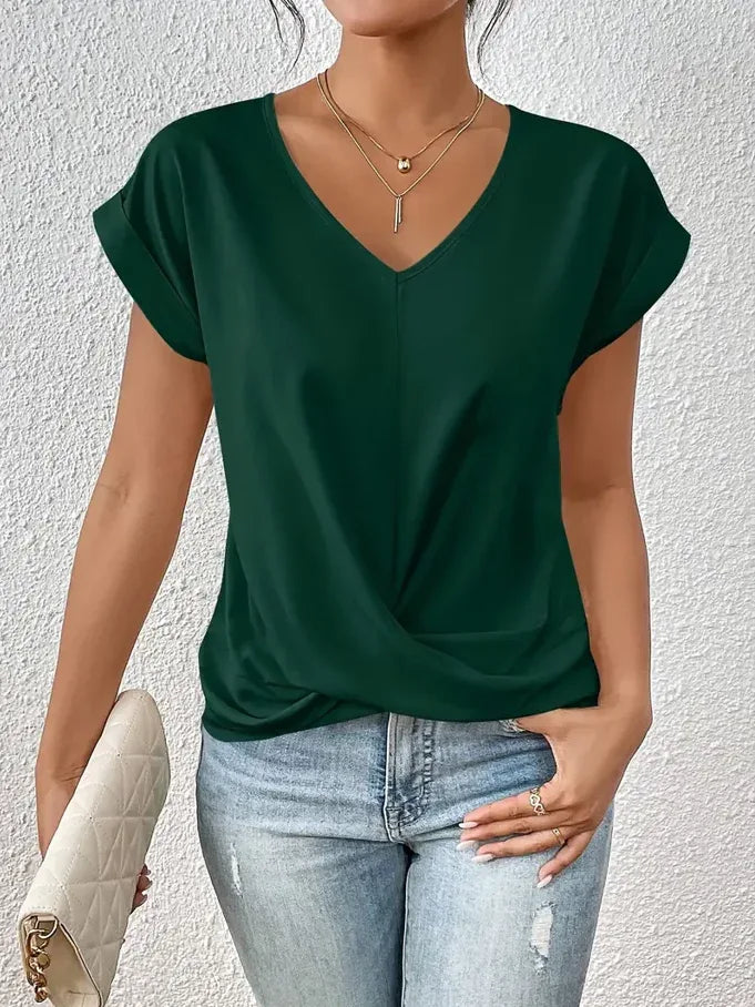 BELLE™ | The Stylish V-Neck Top - MABEL LONDON