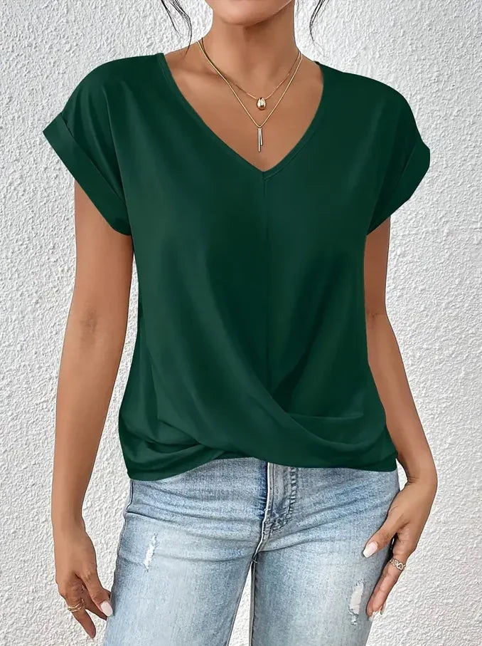 BELLE™ | The Stylish V-Neck Top - MABEL LONDON