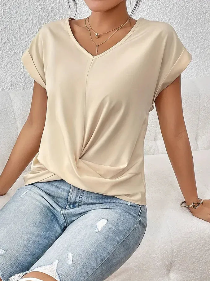 BELLE™ | The Stylish V-Neck Top - MABEL LONDON