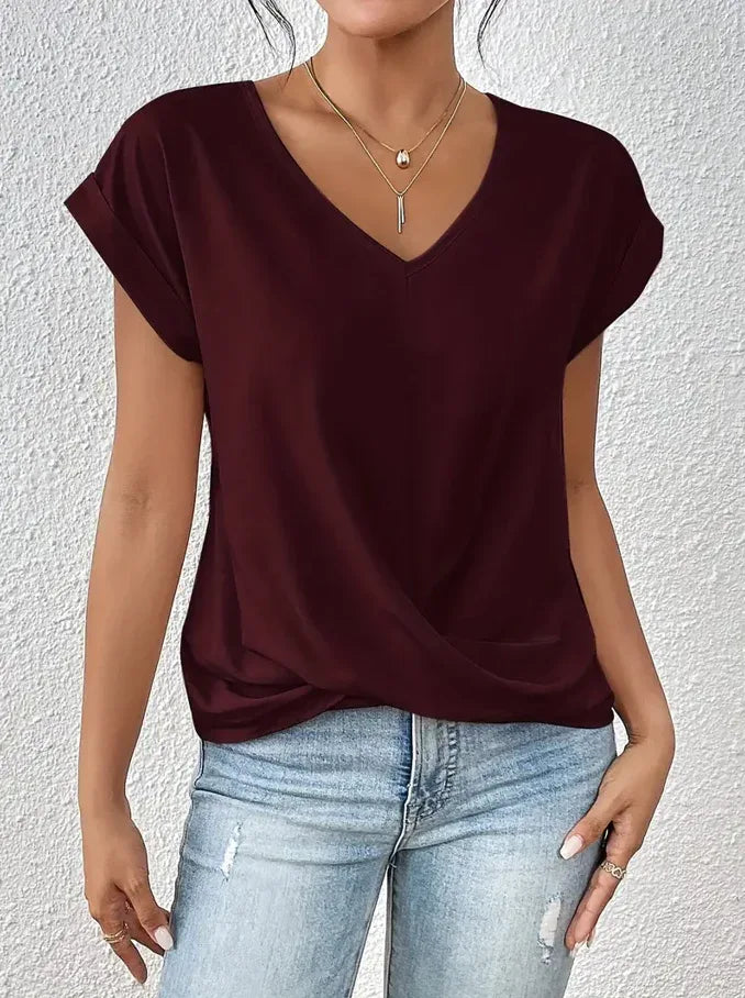 BELLE™ | The Stylish V-Neck Top - MABEL LONDON