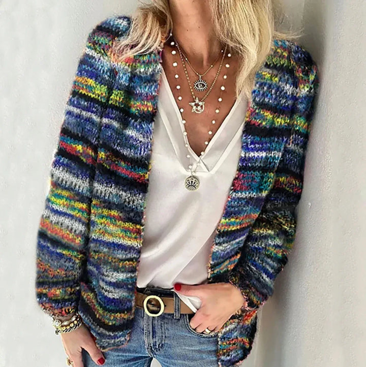 Catherine | Cozy Multicolor Cardigan - MABEL LONDON