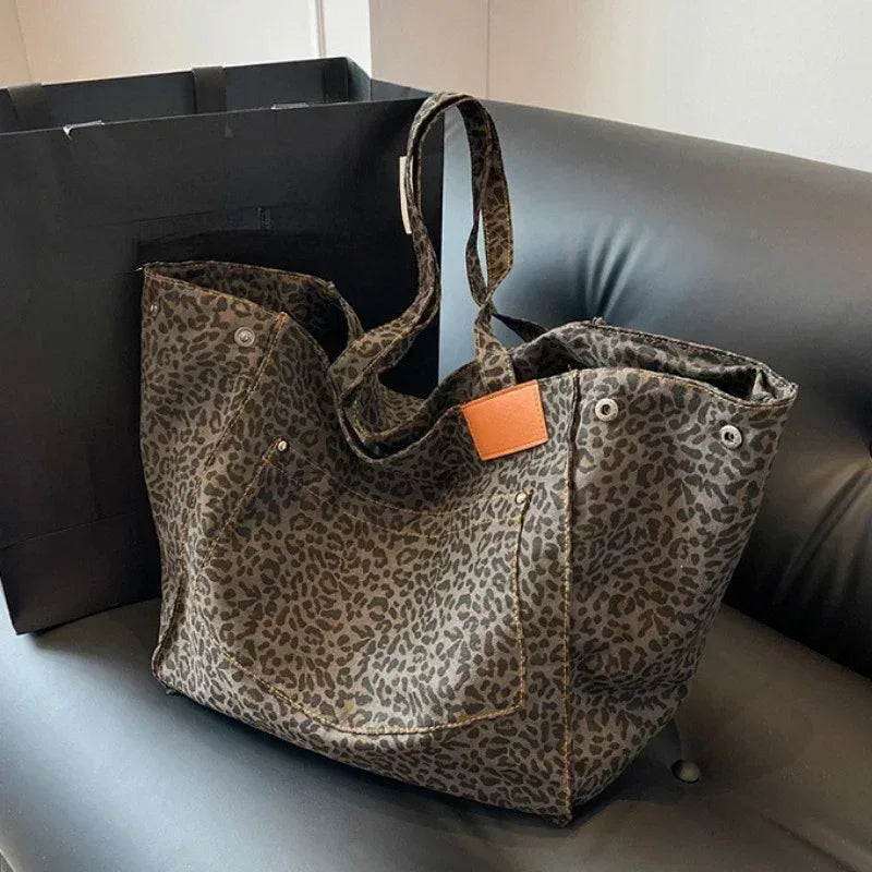 ODILE™– Effortless Chic Leopard Tote Bag - MABEL LONDON