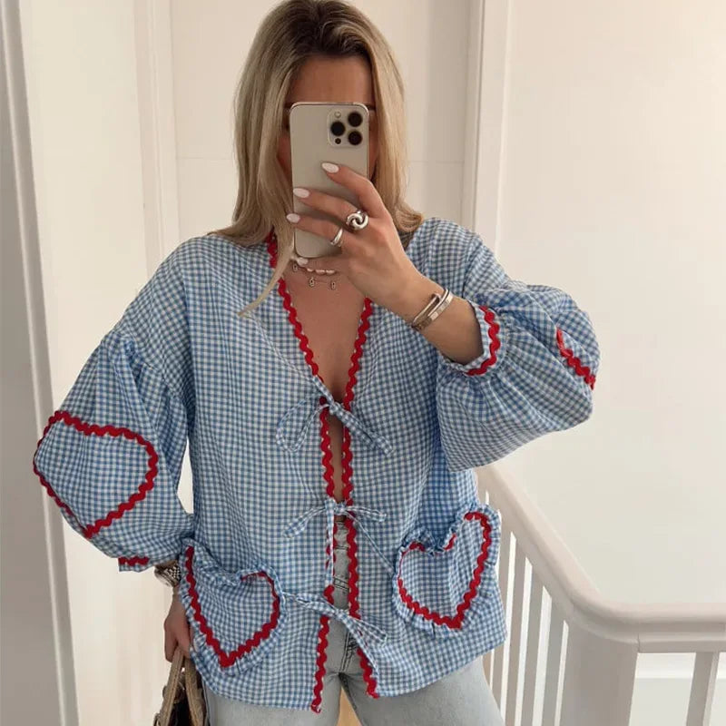 Lunessa | Charming Heart Blouse - MABEL LONDON