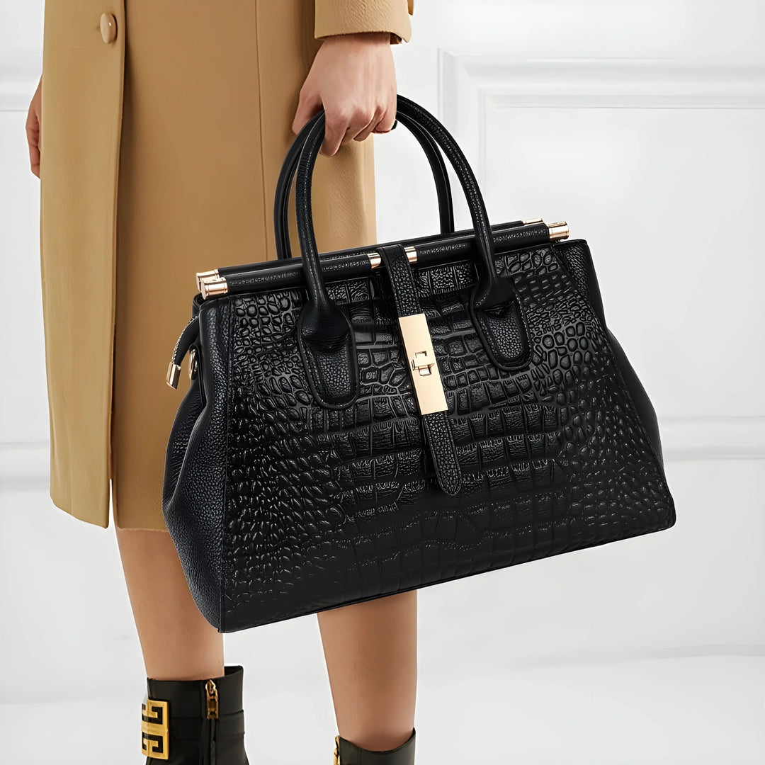 Aurelia | Croc Handbag - MABEL LONDON