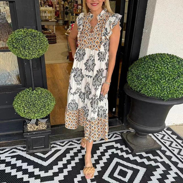 MAURA™ – Relaxed Vintage Midi Dress - MABEL LONDON