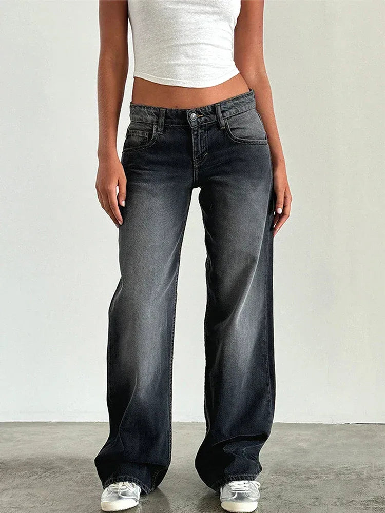 SYLVAINE™ – Vintage Casual Baggy Jeans - MABEL LONDON