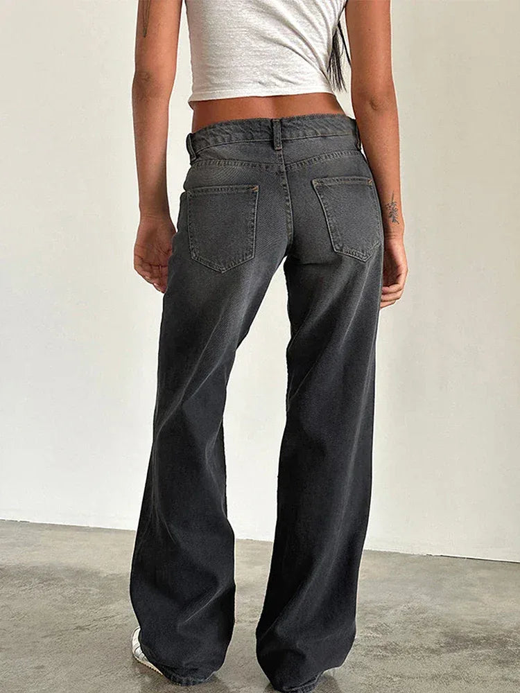 SYLVAINE™ – Vintage Casual Baggy Jeans - MABEL LONDON