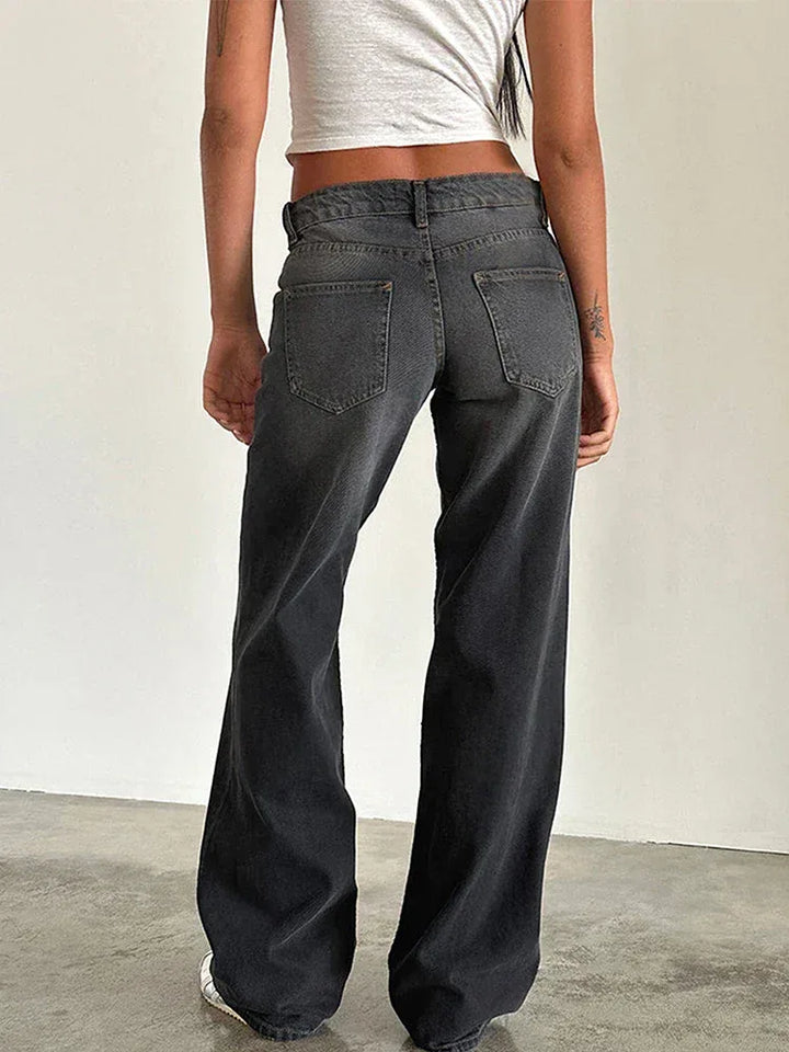 SYLVAINE™ – Vintage Casual Baggy Jeans - MABEL LONDON
