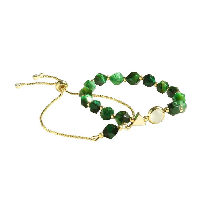 Elegant Green Gem Bracelet Set - MABEL LONDON