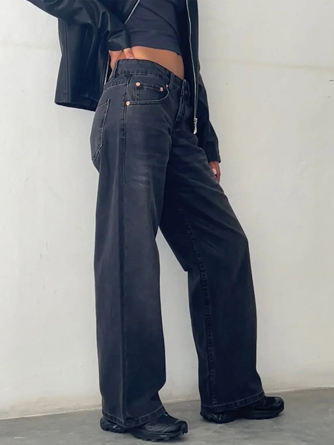 SYLVAINE™ – Vintage Casual Baggy Jeans - MABEL LONDON