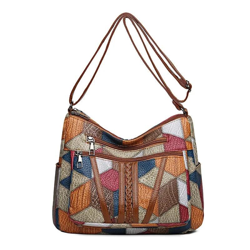 Myra™ | Handbag in Mosaic Leather - MABEL LONDON
