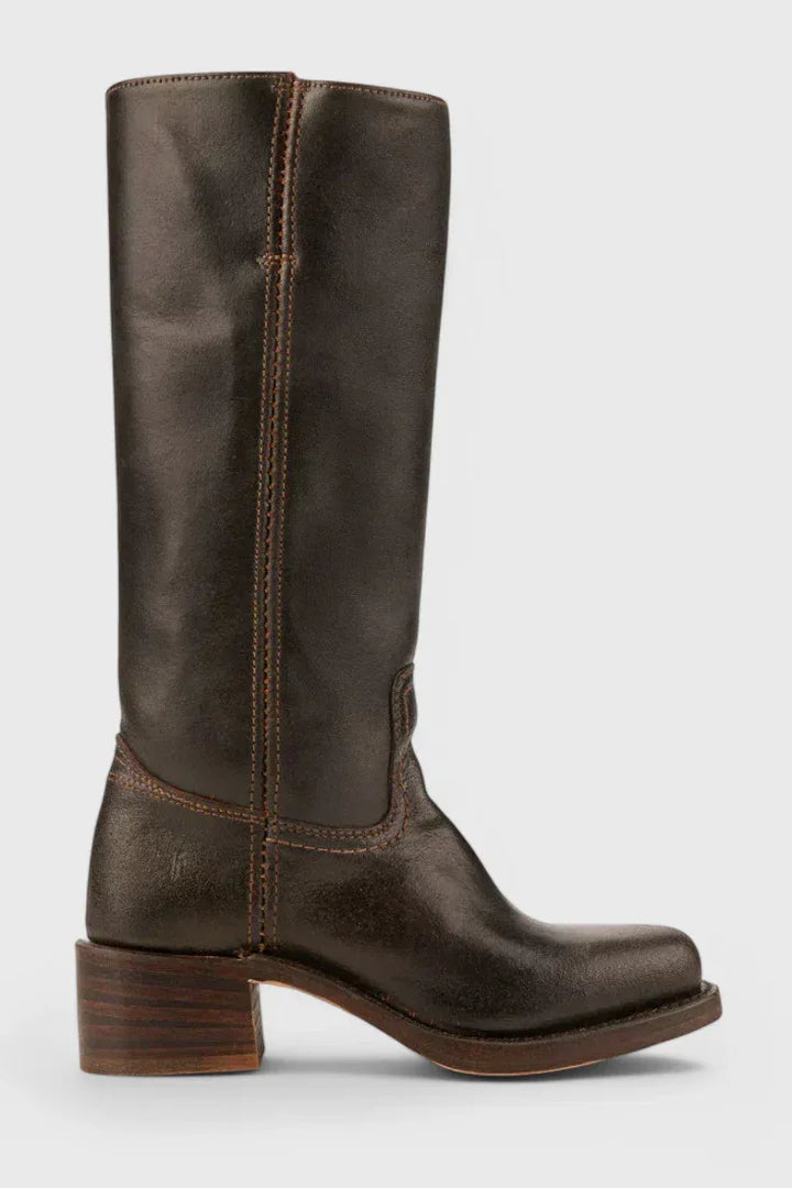 PIPPA | WOMEN'S LEATHER KNEE-HIGH BOOTS WITH HEELS - MABEL LONDON