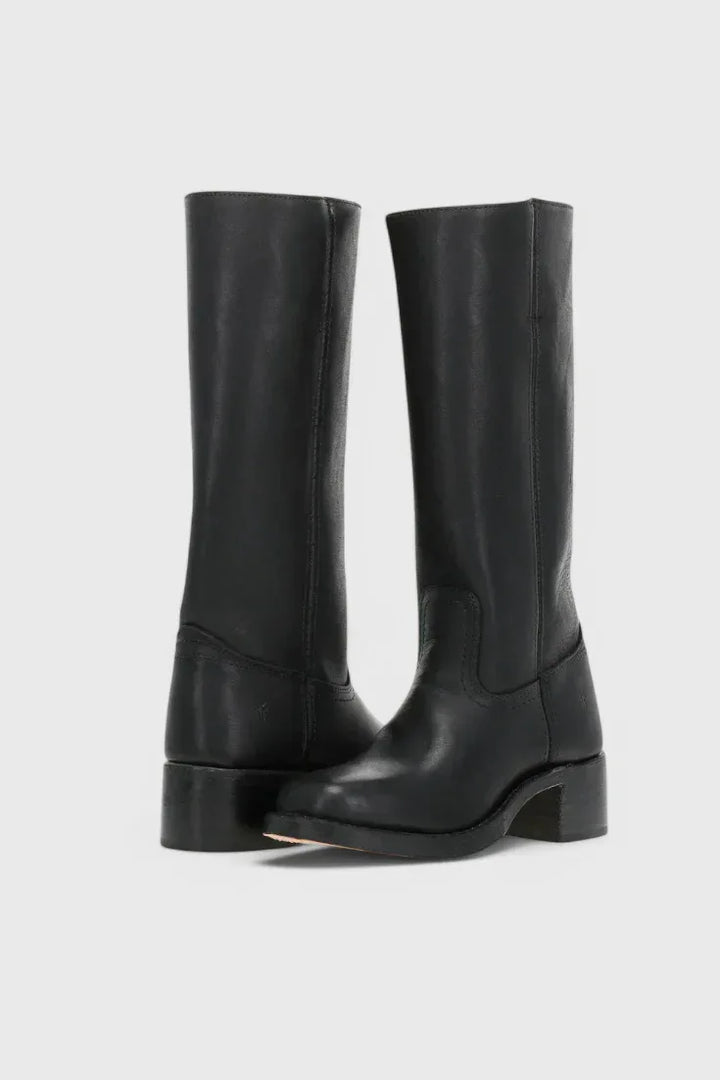 PIPPA | WOMEN'S LEATHER KNEE-HIGH BOOTS WITH HEELS - MABEL LONDON