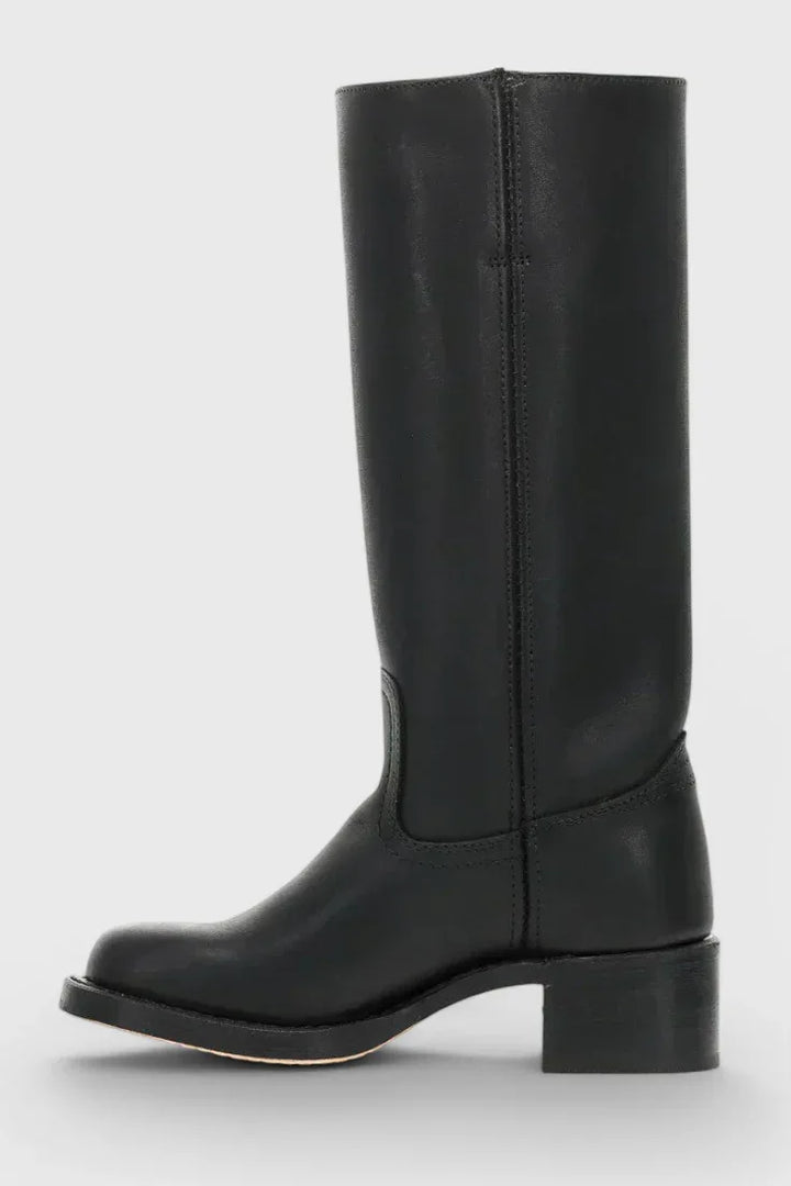 PIPPA | WOMEN'S LEATHER KNEE-HIGH BOOTS WITH HEELS - MABEL LONDON