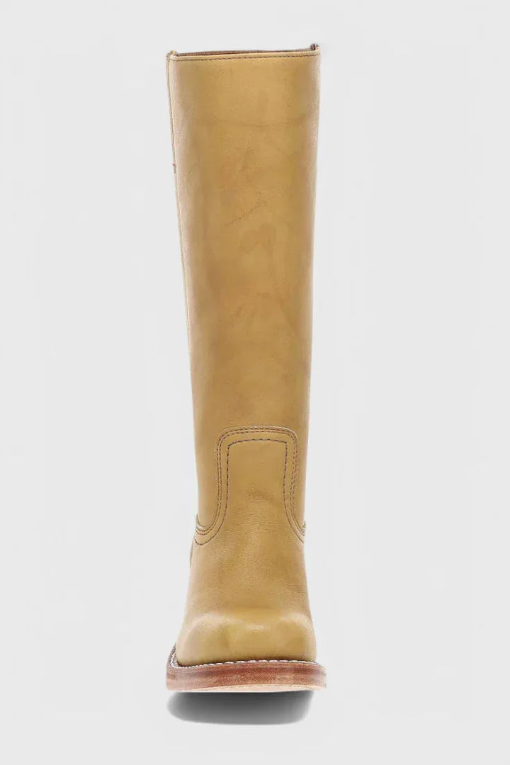 PIPPA | WOMEN'S LEATHER KNEE-HIGH BOOTS WITH HEELS - MABEL LONDON