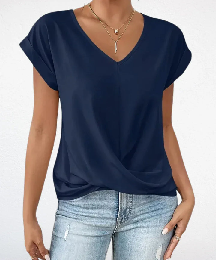 BELLE™ | The Stylish V-Neck Top - MABEL LONDON
