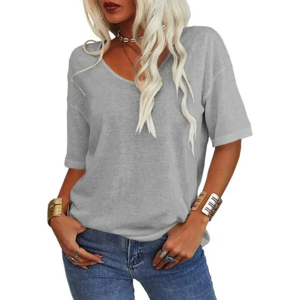 KRISANTA™ - Loose Lightweight Minimalist T-Shirt - MABEL LONDON