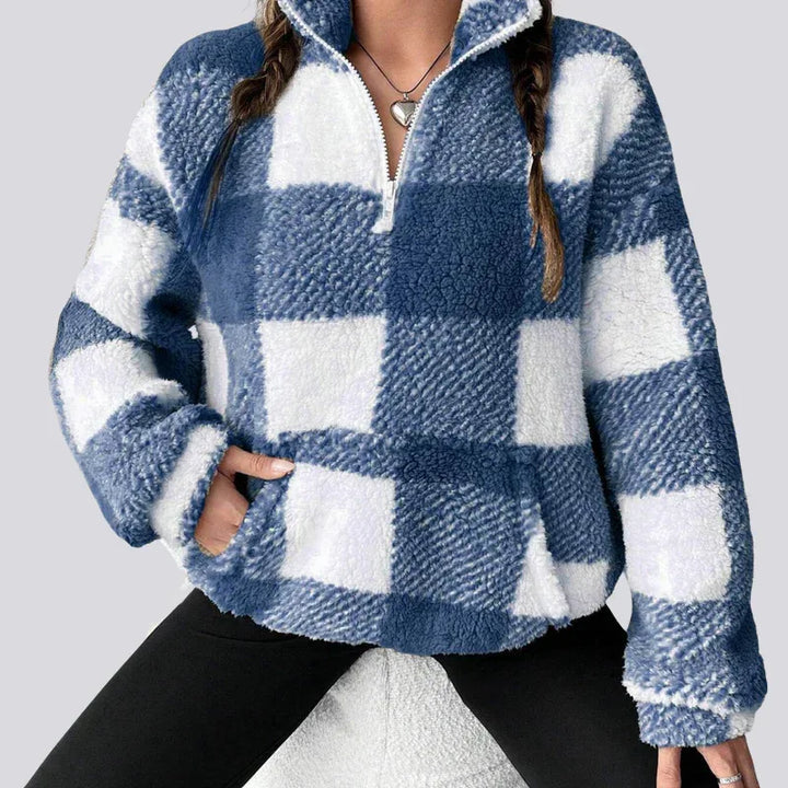 MAPLE™ - Cozy Plaid Fleece Pullover - MABEL LONDON