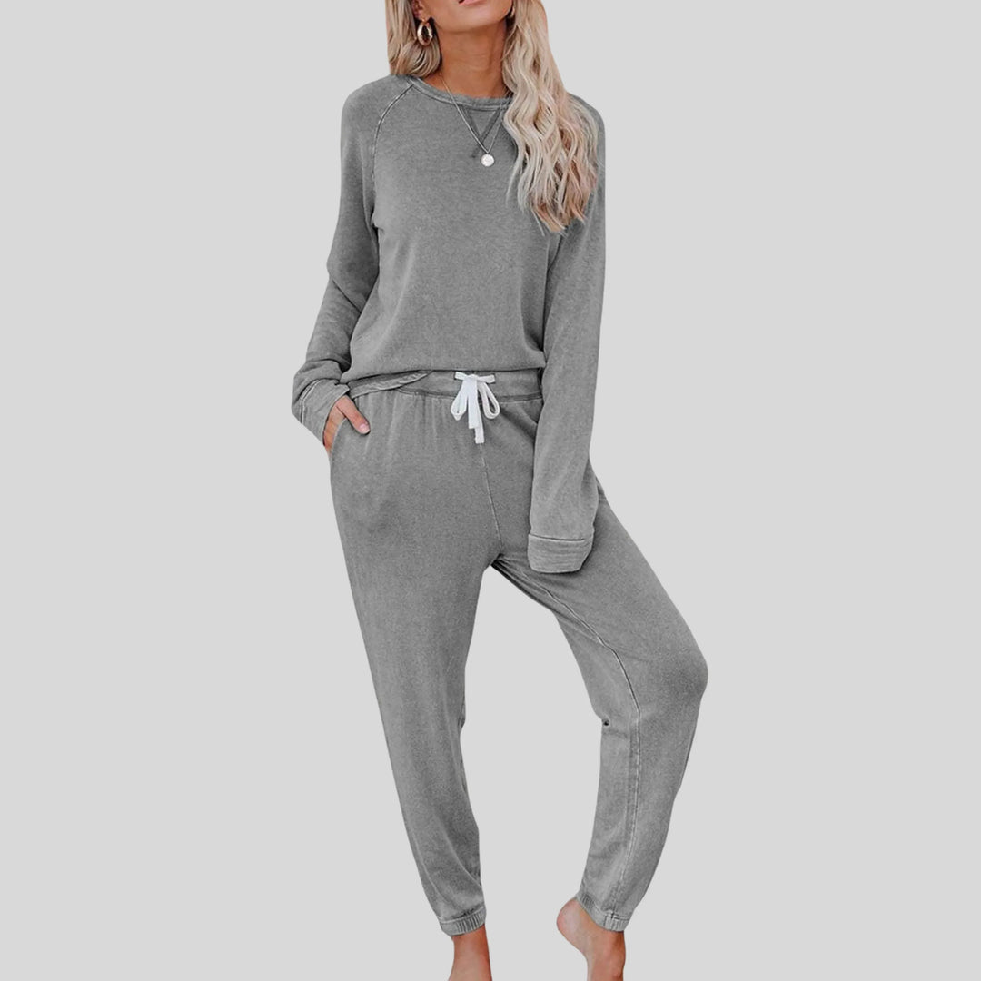 JOCELYN™ - Casual Long Sleeve and Sweatpants Set - MABEL LONDON