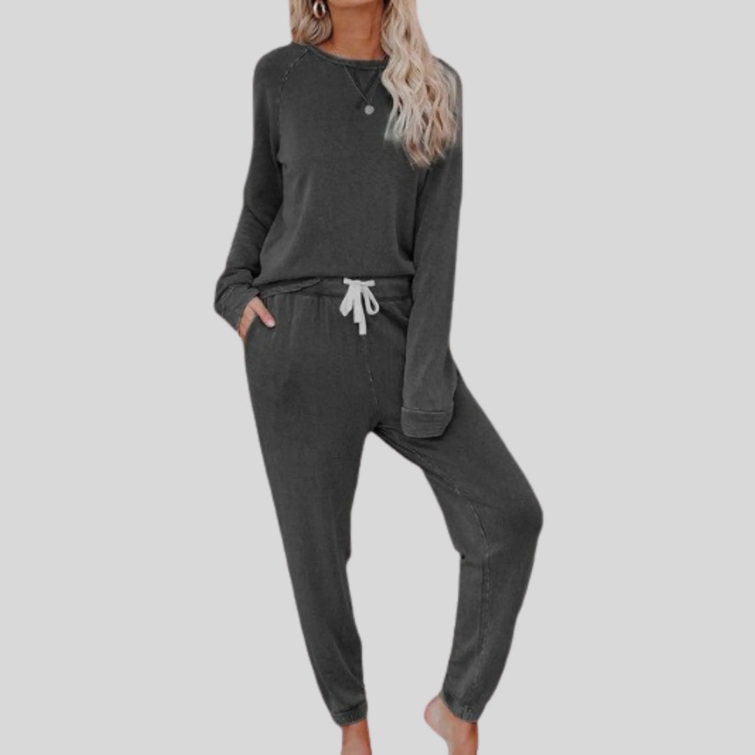 JOCELYN™ - Casual Long Sleeve and Sweatpants Set - MABEL LONDON