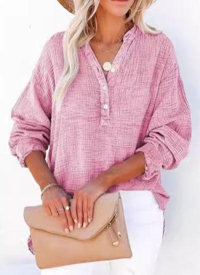 AYLA™ – Casual V-Neck Blouse - MABEL LONDON