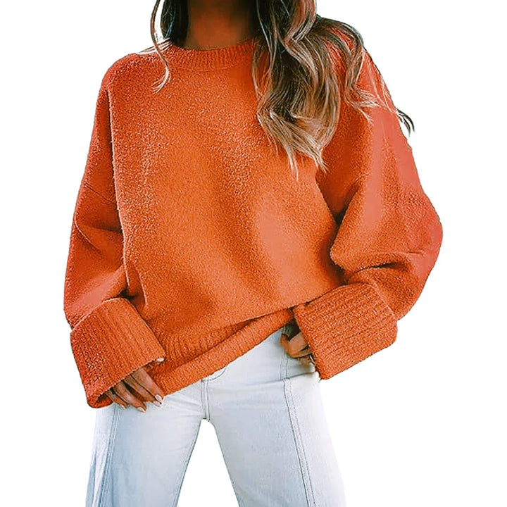 HALEY™ - Cozy Oversized Fuzzy Knit Pullover Sweater - MABEL LONDON