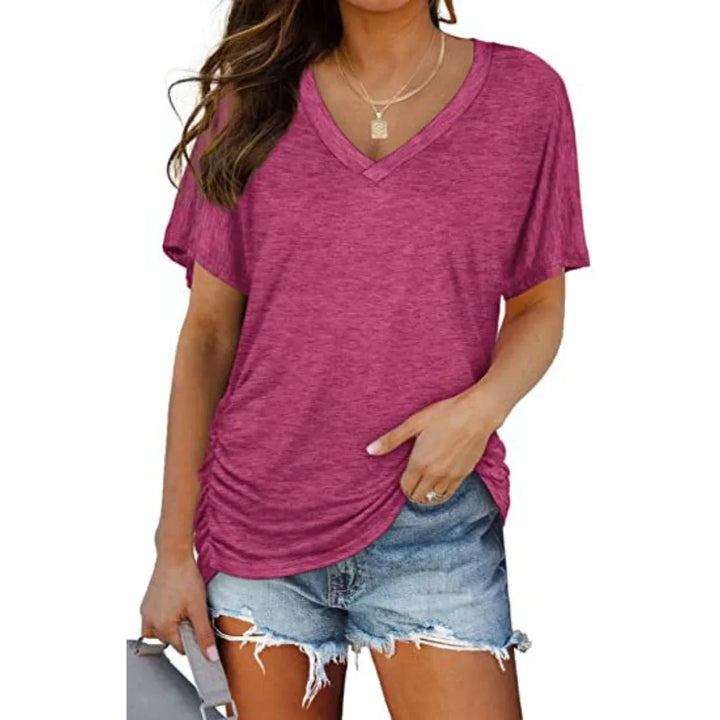 EILY™ - Classic V-Neck Loose Fit Shirt - MABEL LONDON