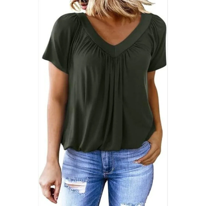 KATHLEEN™ - Casual V-Neck Top - MABEL LONDON