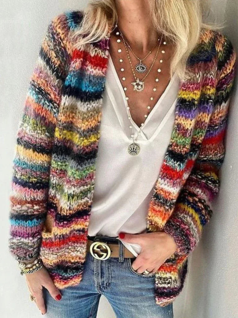 ISA VIBRANT LAYERS CARDIGAN - MABEL LONDON