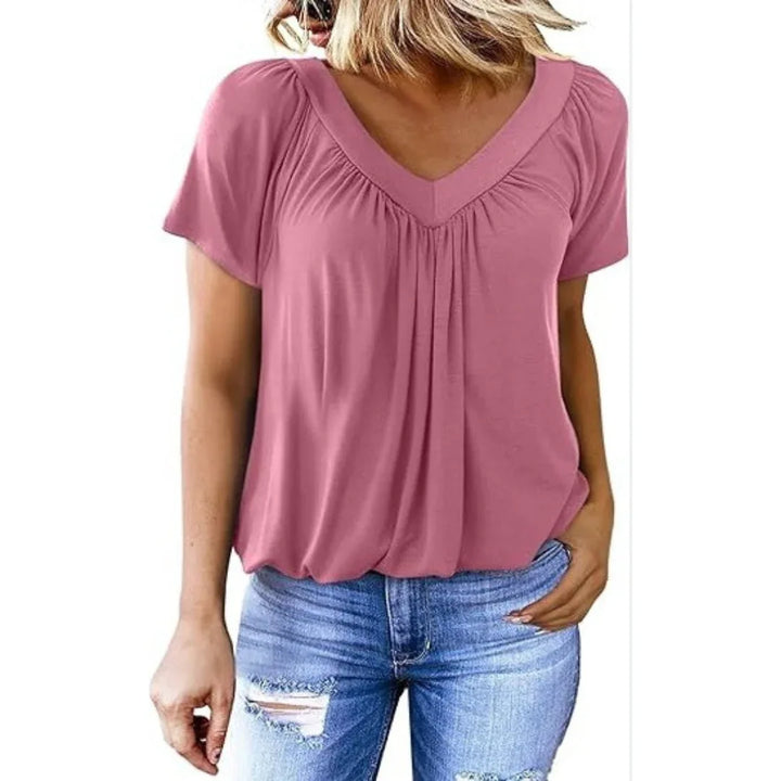 KATHLEEN™ - Casual V-Neck Top - MABEL LONDON