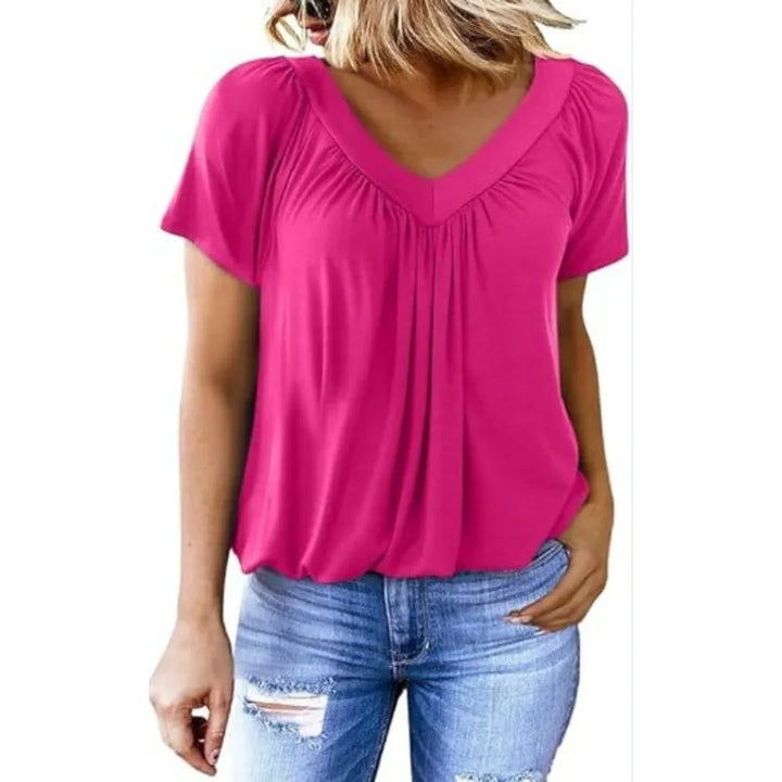 KATHLEEN™ - Casual V-Neck Top - MABEL LONDON