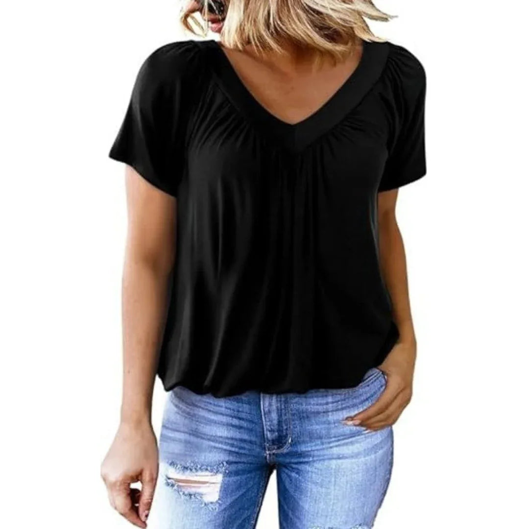 KATHLEEN™ - Casual V-Neck Top - MABEL LONDON