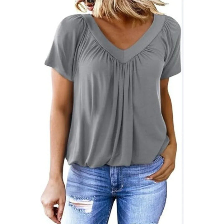 KATHLEEN™ - Casual V-Neck Top - MABEL LONDON