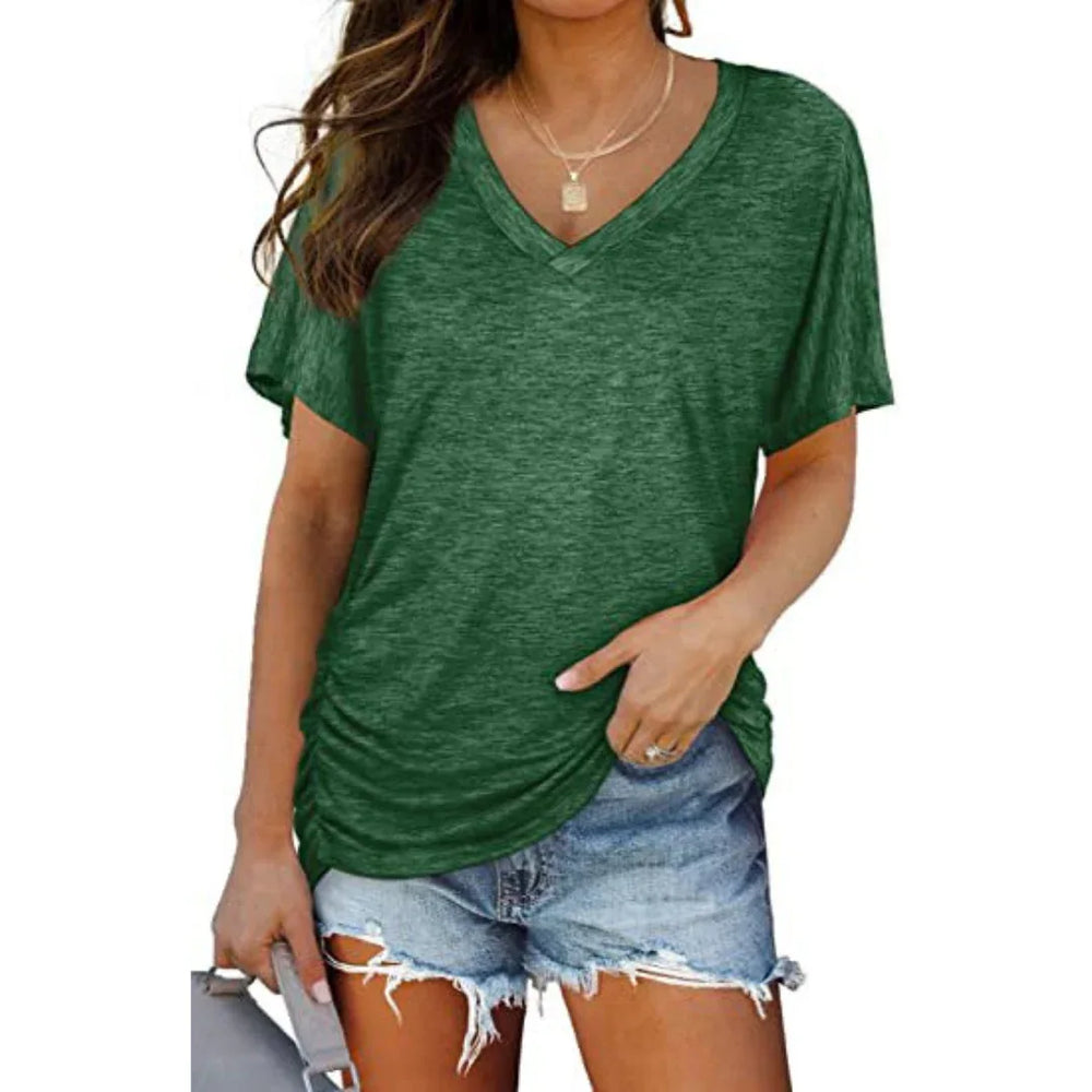 EILY™ - Classic V-Neck Loose Fit Shirt - MABEL LONDON