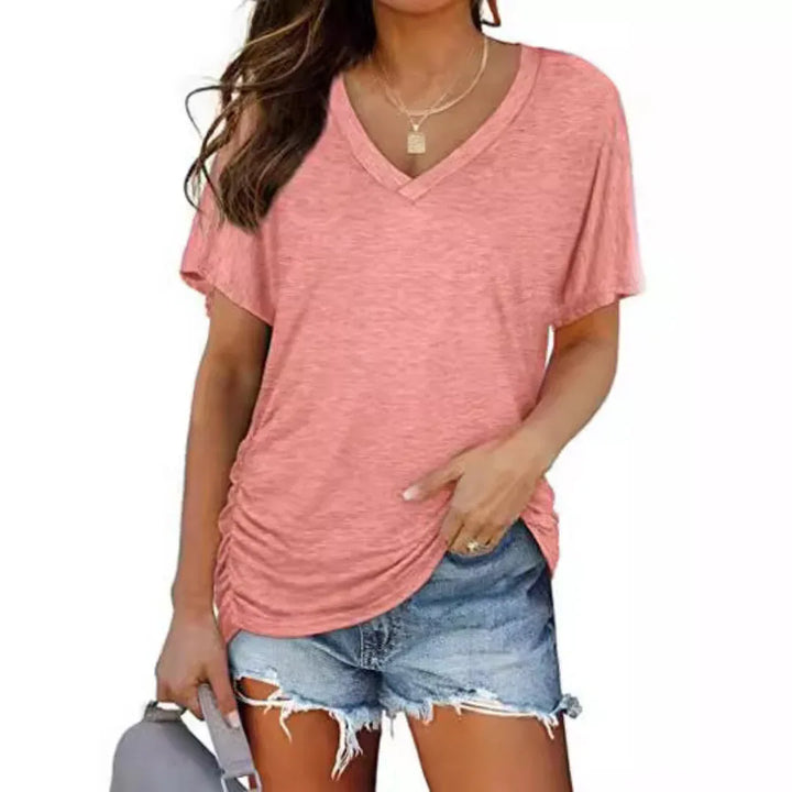 EILY™ - Classic V-Neck Loose Fit Shirt - MABEL LONDON