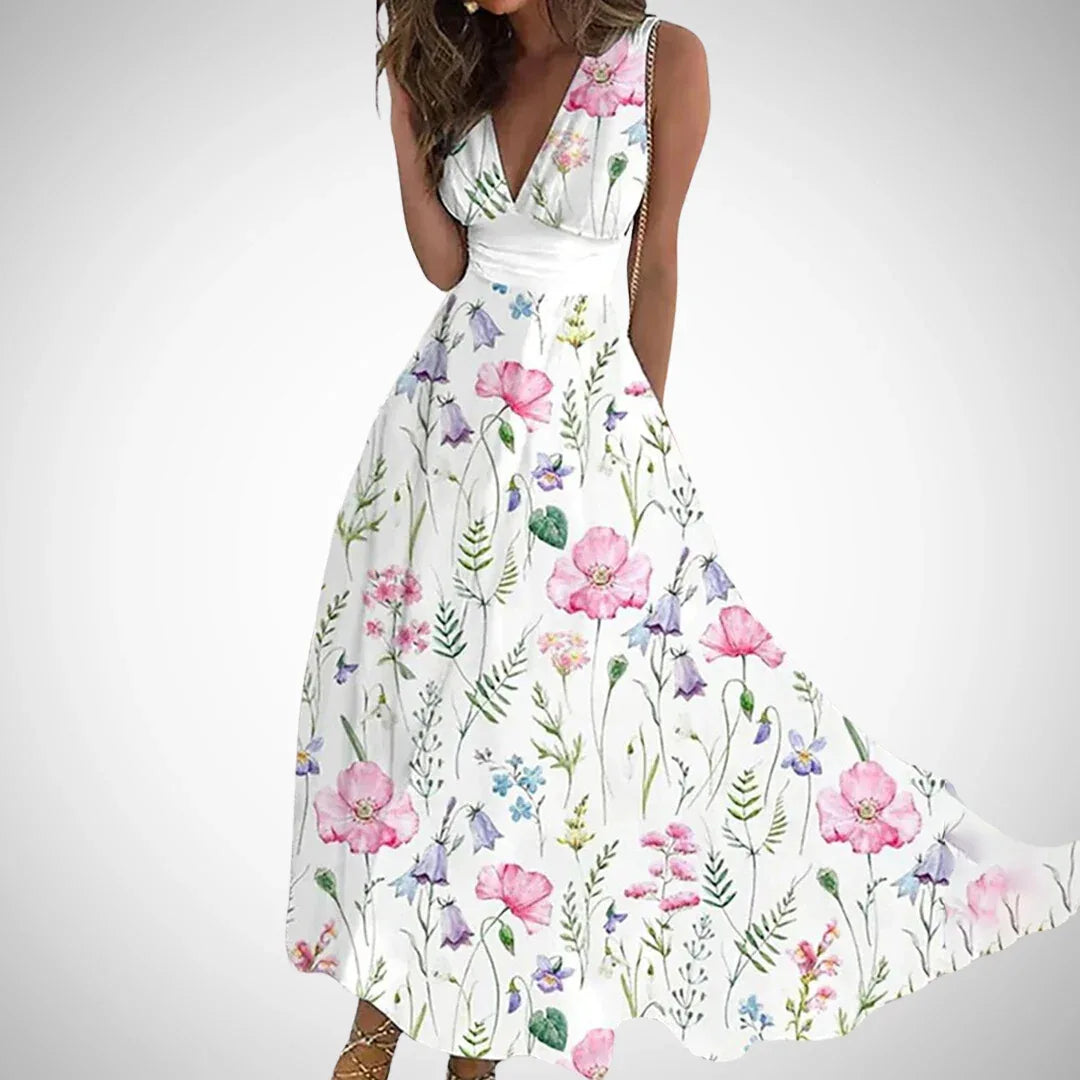 MIRIANNE™ - Timeless Floral Maxi Dress - MABEL LONDON