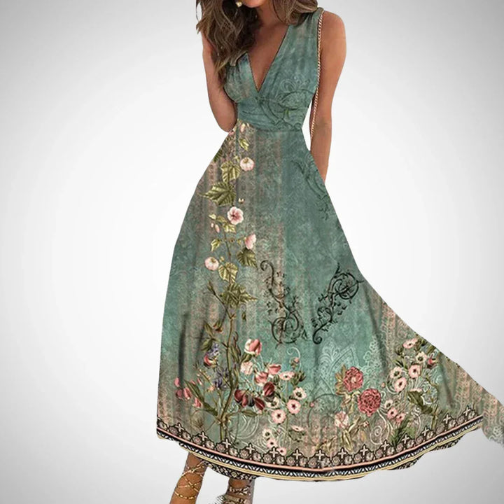 MIRIANNE™ - Timeless Floral Maxi Dress - MABEL LONDON