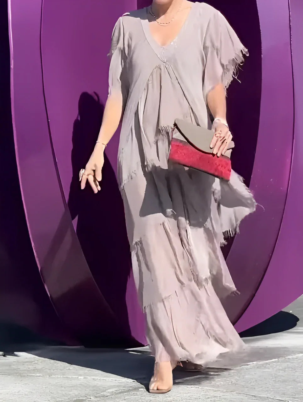 LYNETTE™ - Elegant Flowing Long Dress - MABEL LONDON