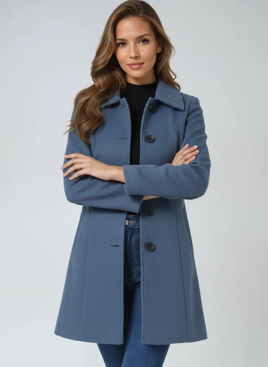 Josephine - Single Breasted Winter Trench Coat - MABEL LONDON