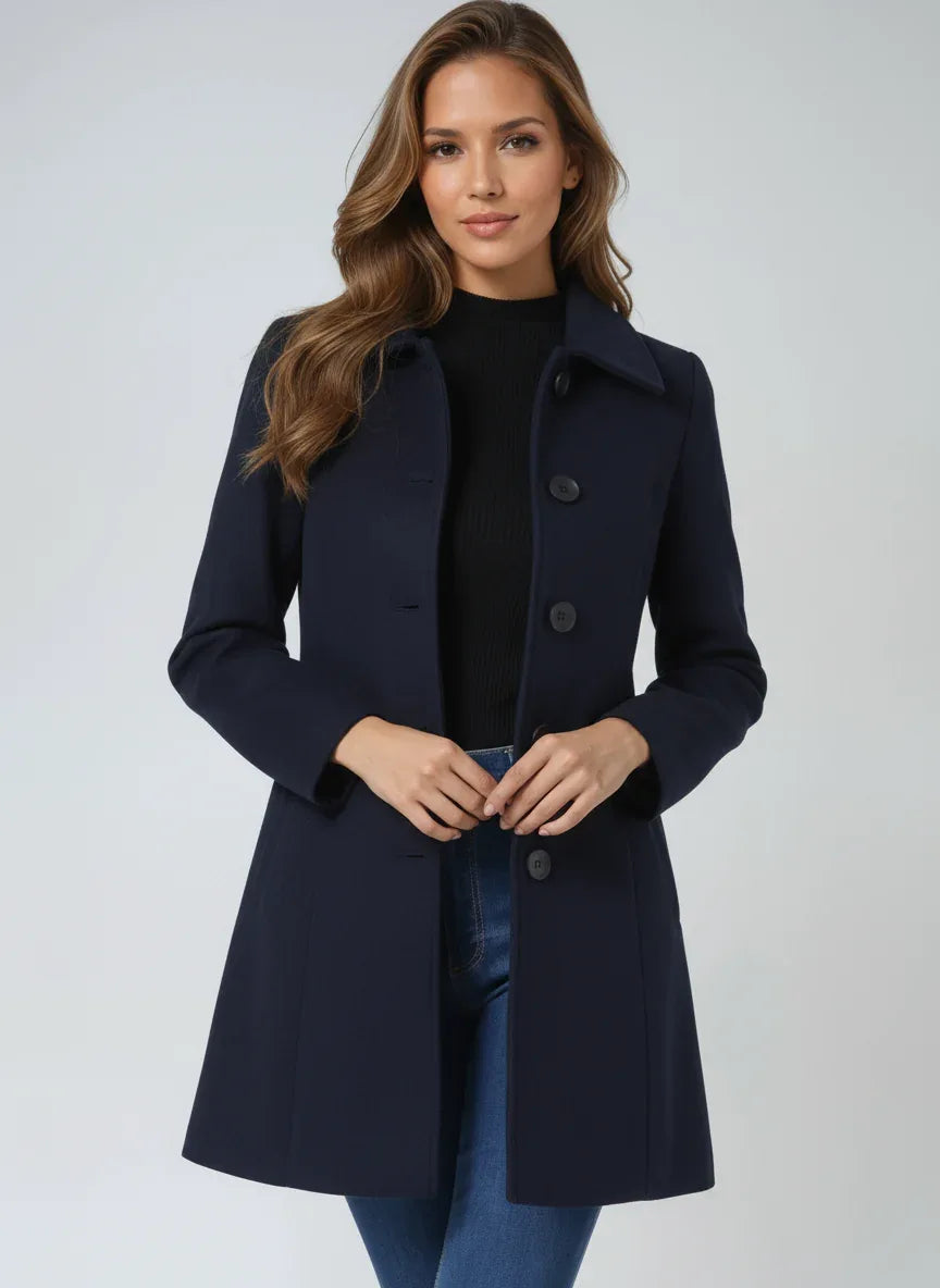 Josephine - Single Breasted Winter Trench Coat - MABEL LONDON