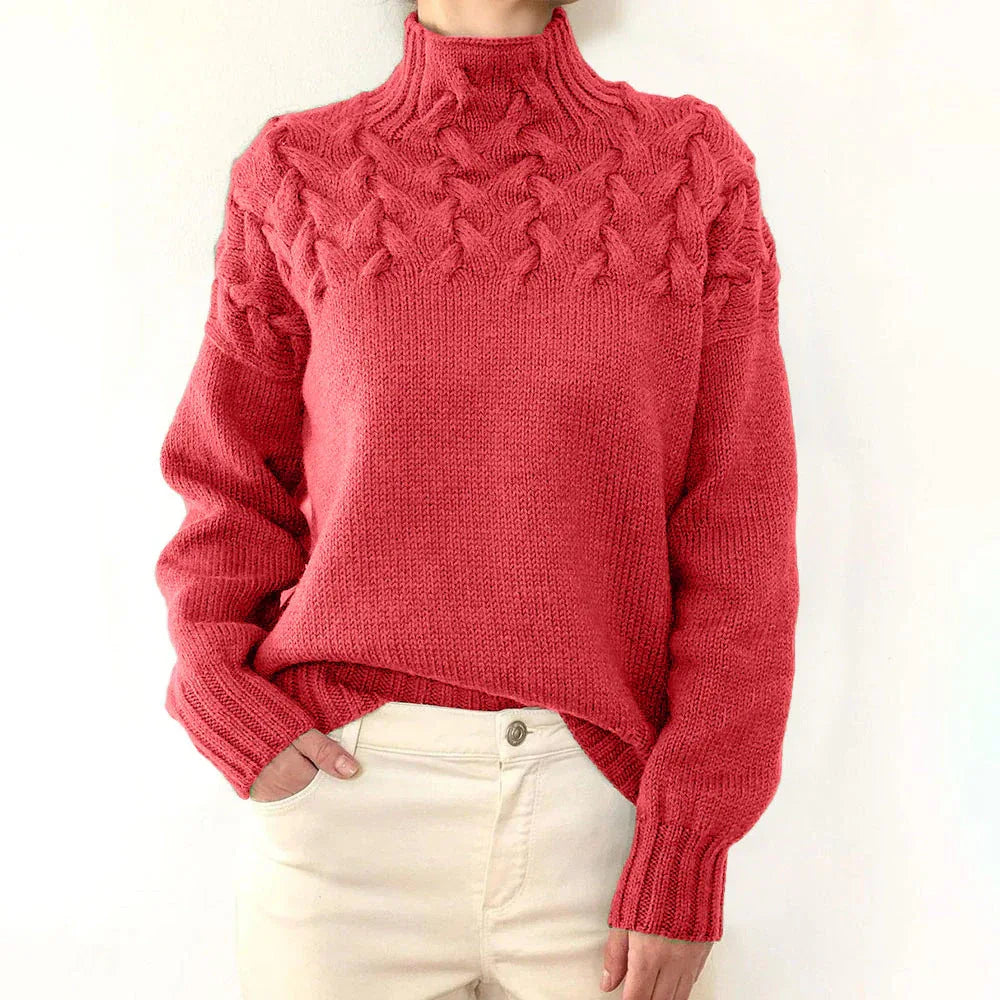 Elena | Warm Knitted Turtleneck Pullover - MABEL LONDON