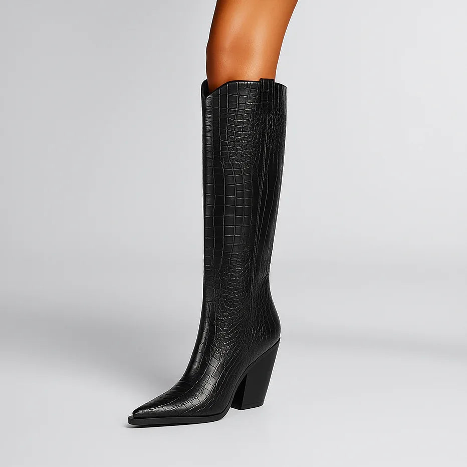 Westline Leather Boots - MABEL LONDON