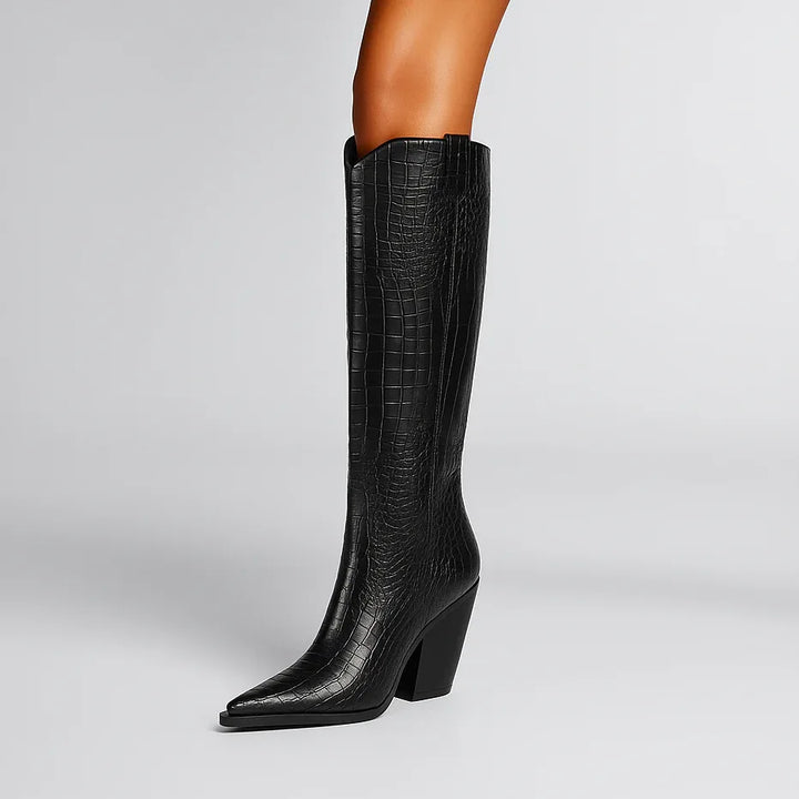 Westline Leather Boots - MABEL LONDON