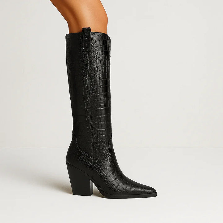 Westline Leather Boots - MABEL LONDON