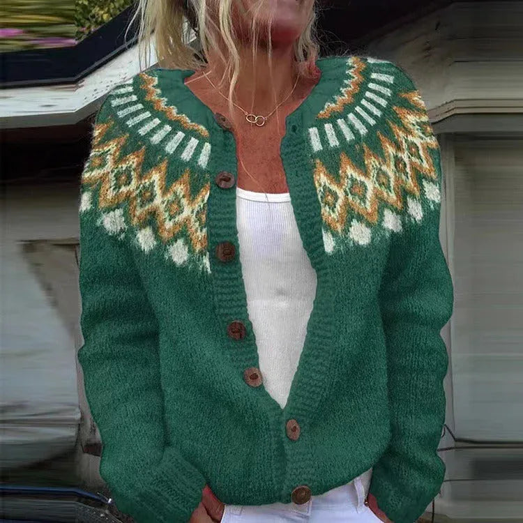 NINA | VINTAGE ICELANDIC CARDIGAN - MABEL LONDON