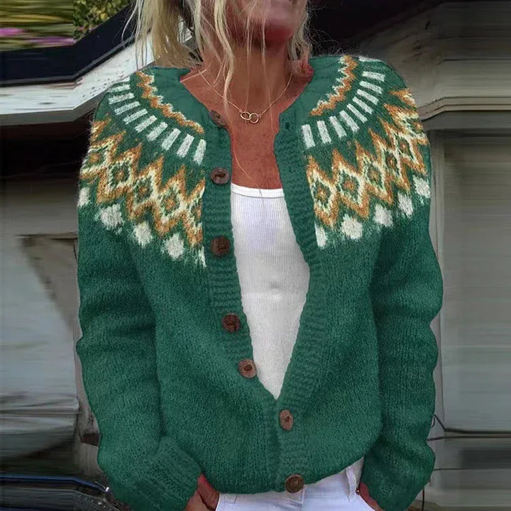 NINA | VINTAGE ICELANDIC CARDIGAN - MABEL LONDON