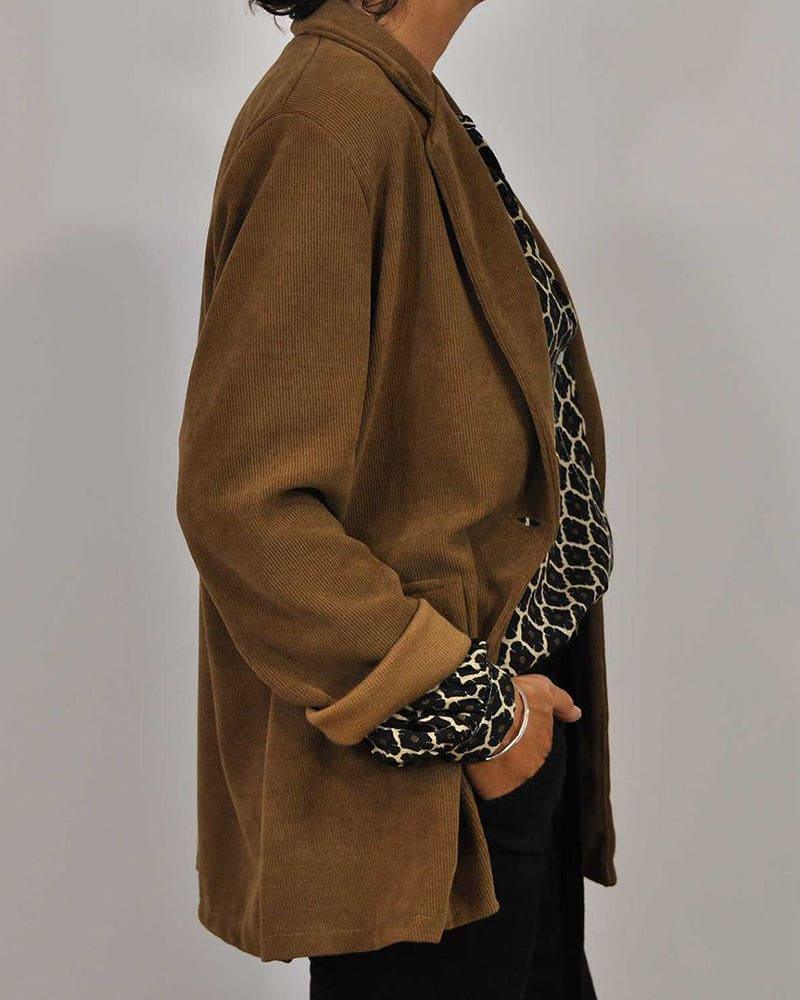 ELVIRA™ - Geometric V-Neck Blouse - MABEL LONDON