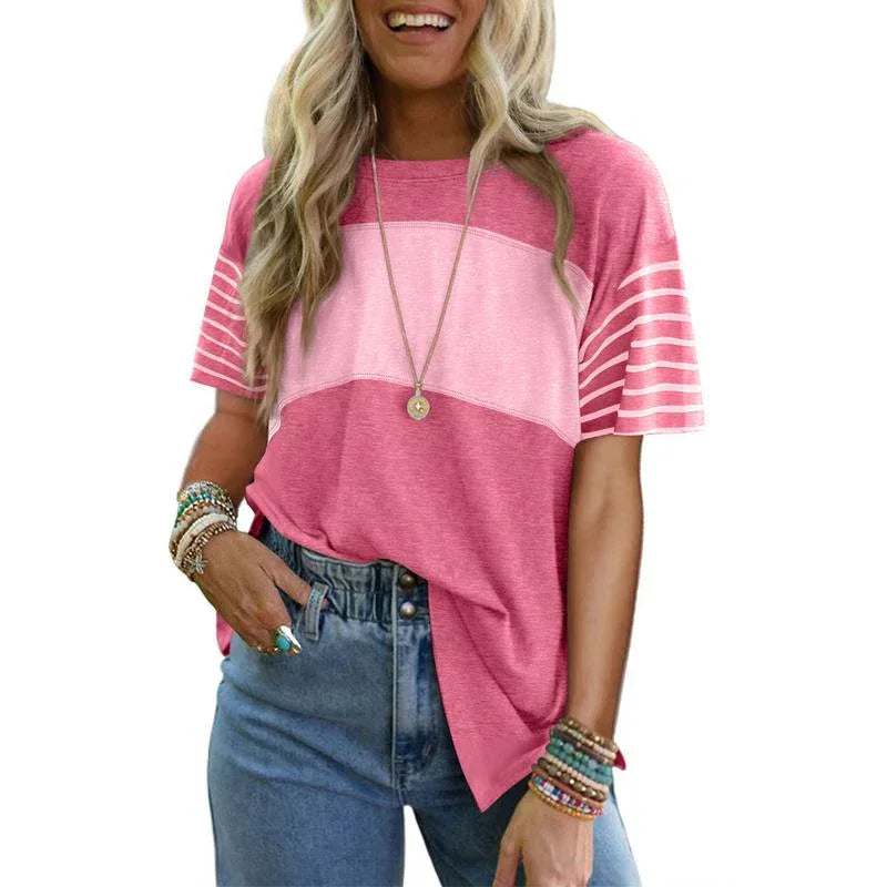 LENIX™ – Everyday Breathable Stripe Crewneck - MABEL LONDON