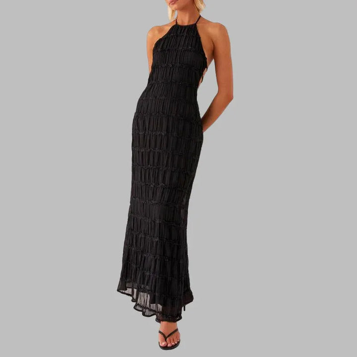 LUNET™ - Elegant Sleeveless Backless Bodycon Maxi Dress - MABEL LONDON